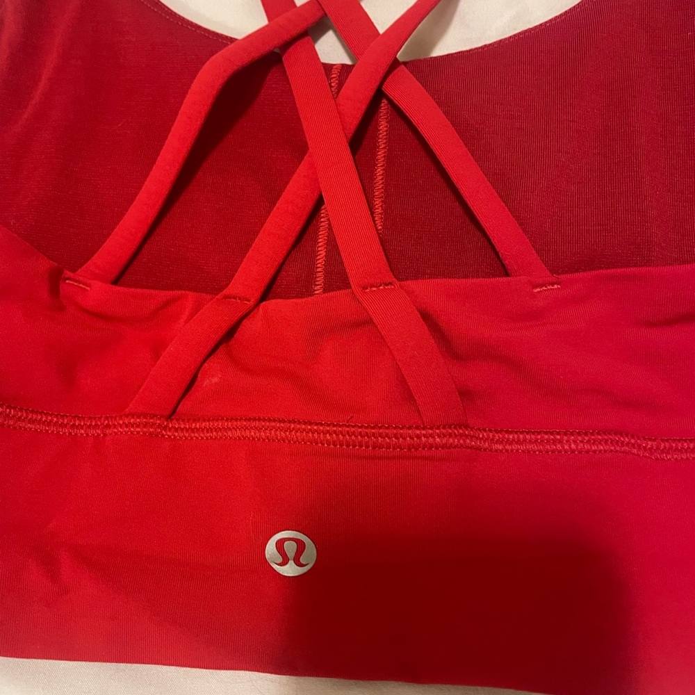 Lululemon red size 6 longline bra